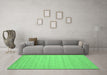Machine Washable Solid Emerald Green Modern Area Rugs in a Living Room,, wshcon587emgrn