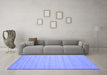 Machine Washable Solid Blue Modern Rug in a Living Room, wshcon587blu