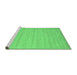 Sideview of Machine Washable Solid Emerald Green Modern Area Rugs, wshcon587emgrn