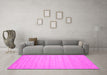 Machine Washable Solid Pink Modern Rug in a Living Room, wshcon587pnk