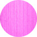 Round Solid Pink Modern Rug, con587pnk