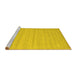 Sideview of Machine Washable Solid Yellow Modern Rug, wshcon587yw