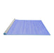 Sideview of Machine Washable Solid Blue Modern Rug, wshcon587blu