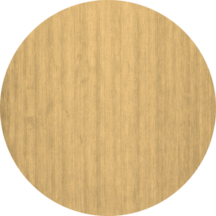 Round Machine Washable Solid Brown Modern Rug, wshcon587brn