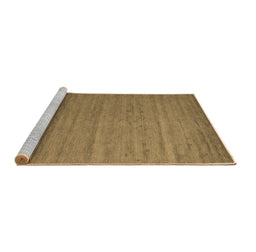 Sideview of Machine Washable Abstract Brown Contemporary Rug, wshcon588brn