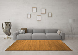 Machine Washable Abstract Orange Contemporary Area Rugs in a Living Room, wshcon588org