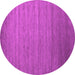 Round Abstract Pink Contemporary Rug, con588pnk