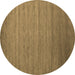 Round Abstract Brown Contemporary Rug, con588brn