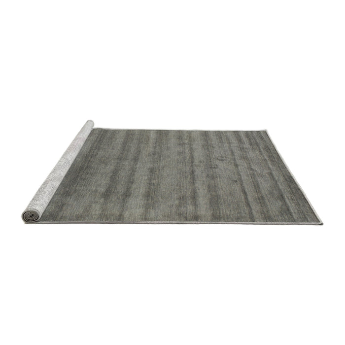 Serging Thickness of Machine Washable Contemporary Sage Green Rug, wshcon589