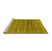 Sideview of Machine Washable Abstract Yellow Contemporary Rug, wshcon589yw