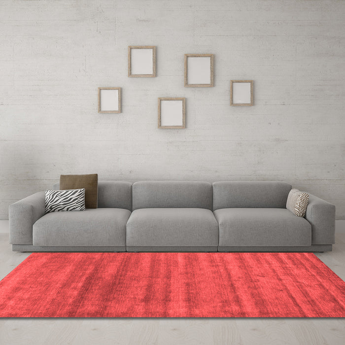 Contemporary Red Washable Rugs