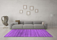 Machine Washable Abstract Purple Contemporary Rug, wshcon589pur