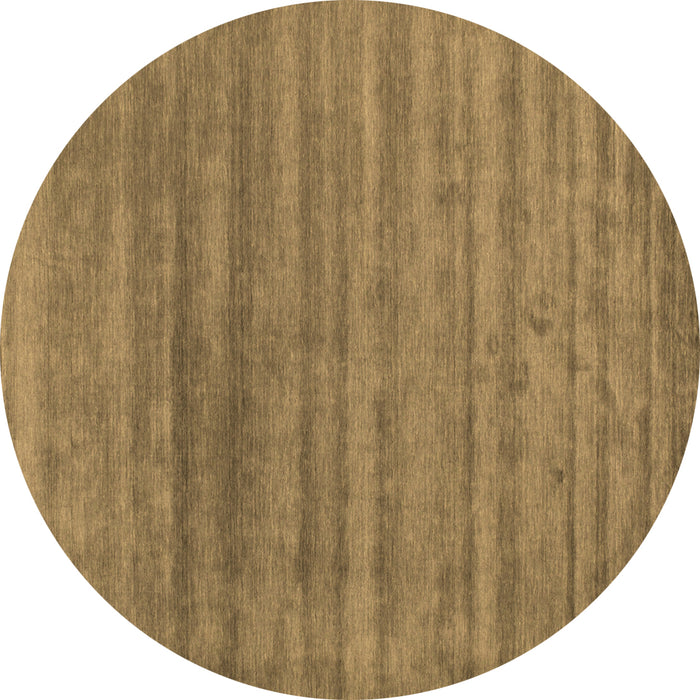 Round Abstract Brown Contemporary Rug, con589brn