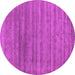 Round Abstract Pink Contemporary Rug, con589pnk