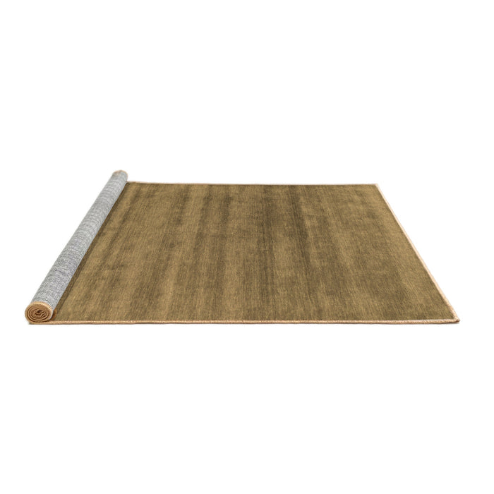 Sideview of Machine Washable Abstract Brown Contemporary Rug, wshcon589brn