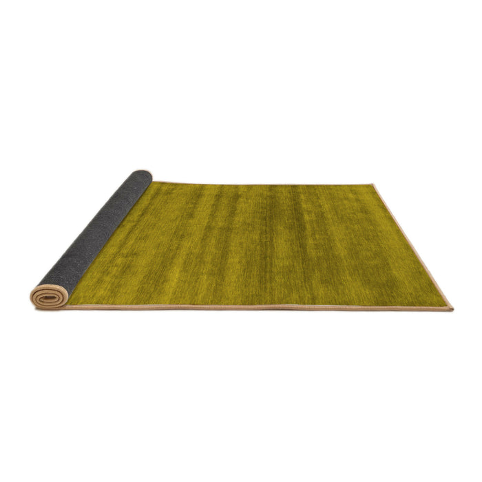 Sideview of Abstract Yellow Contemporary Rug, con589yw