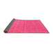 Sideview of Abstract Pink Contemporary Rug, con58pnk