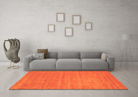 Machine Washable Abstract Orange Contemporary Rug, wshcon58org