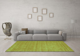 Machine Washable Abstract Turquoise Contemporary Area Rugs in a Living Room,, wshcon58turq