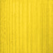 Square Machine Washable Solid Yellow Modern Rug, wshcon590yw