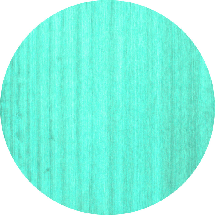 Round Solid Turquoise Modern Rug, con590turq