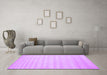 Machine Washable Solid Purple Modern Area Rugs in a Living Room, wshcon590pur