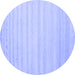 Round Solid Blue Modern Rug, con590blu