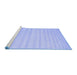 Sideview of Machine Washable Solid Blue Modern Rug, wshcon590blu