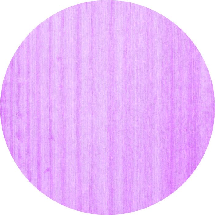 Round Solid Purple Modern Rug, con590pur
