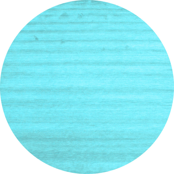 Round Solid Light Blue Modern Rug, con590lblu