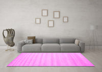 Machine Washable Solid Pink Modern Rug, wshcon590pnk