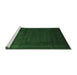 Sideview of Machine Washable Abstract Emerald Green Contemporary Area Rugs, wshcon591emgrn