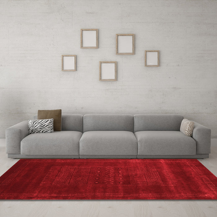 Contemporary Red Washable Rugs