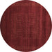 Round Abstract Brown Contemporary Rug, con591brn