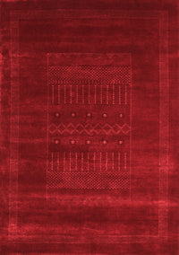 Abstract Red Contemporary Rug, con591red