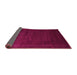 Sideview of Abstract Pink Contemporary Rug, con591pnk