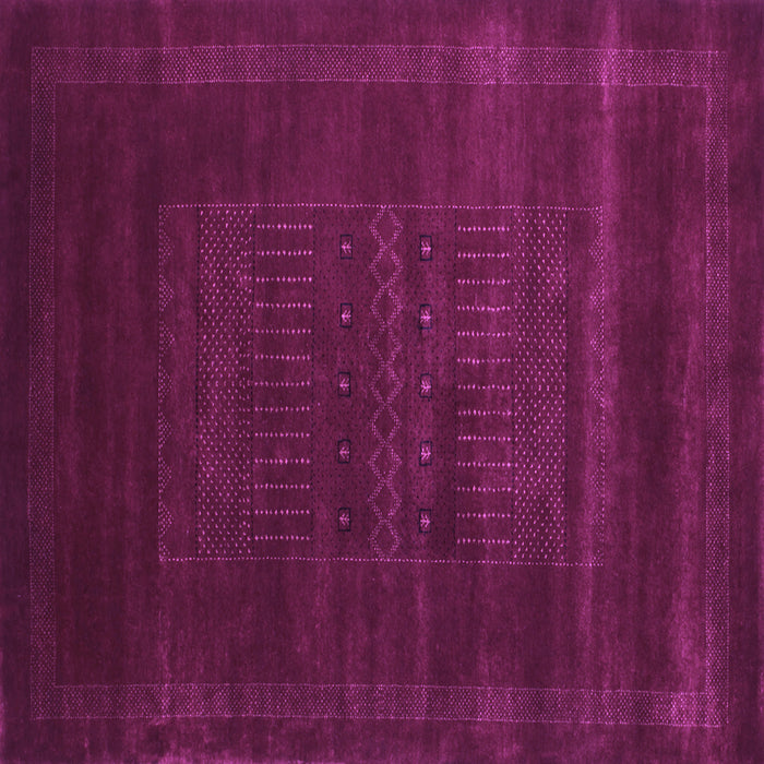 Square Machine Washable Abstract Purple Contemporary Area Rugs, wshcon591pur