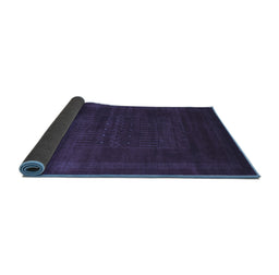 Sideview of Abstract Blue Contemporary Rug, con591blu