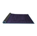 Sideview of Abstract Blue Contemporary Rug, con591blu