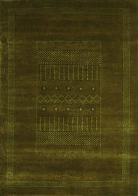 Abstract Green Contemporary Rug, con591grn