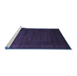 Sideview of Machine Washable Abstract Blue Contemporary Rug, wshcon591blu