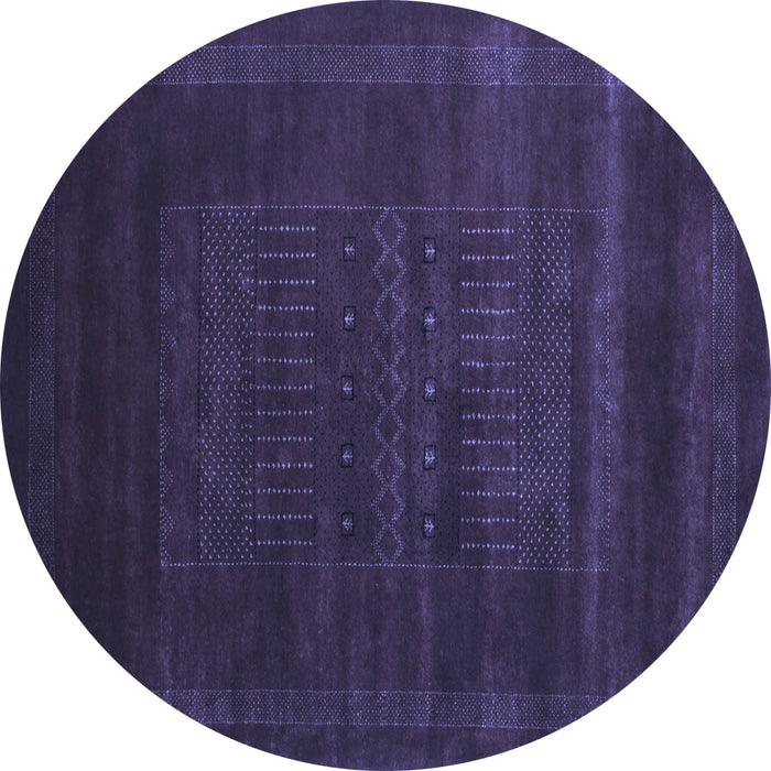 Round Machine Washable Abstract Blue Contemporary Rug, wshcon591blu