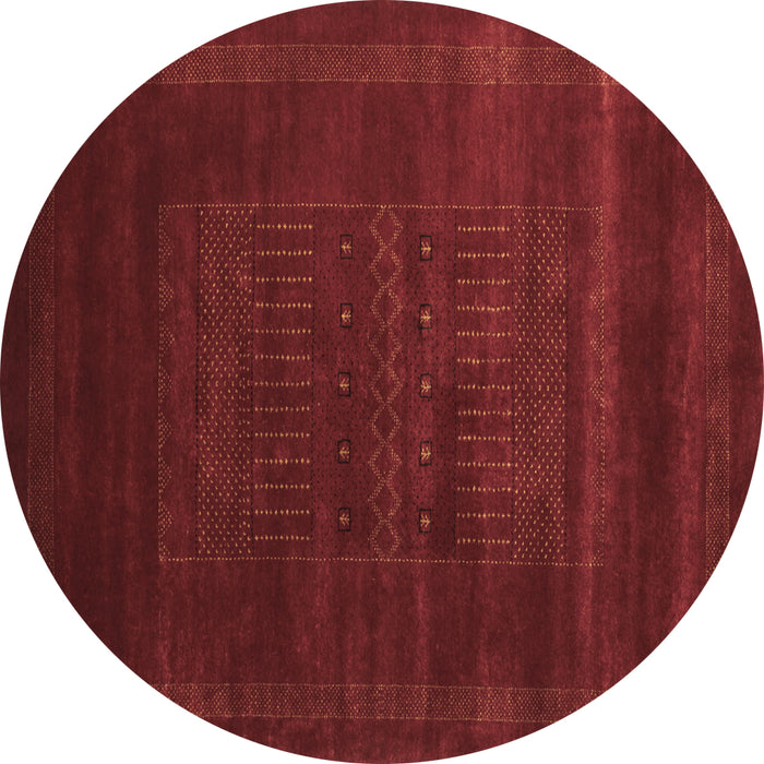 Round Machine Washable Abstract Brown Contemporary Rug, wshcon591brn