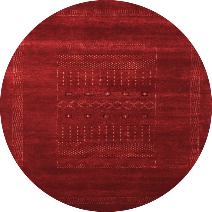 Square Abstract Orange Contemporary Rug, con591org