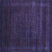 Square Abstract Blue Contemporary Rug, con591blu