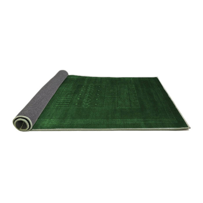 Sideview of Abstract Emerald Green Contemporary Rug, con591emgrn