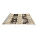 Serging Thickness of Machine Washable Contemporary Brown Rug, wshcon592