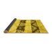 Sideview of Abstract Yellow Contemporary Rug, con592yw