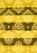 Machine Washable Abstract Yellow Contemporary Rug, wshcon592yw