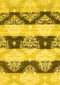 Abstract Yellow Contemporary Rug, con592yw